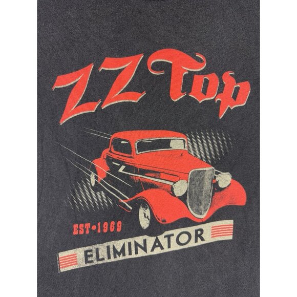 Vintage Y2K ZZ Top Eliminator Black Shirt Band Tee Tour Concert Album Promo Rare - Picture 4 of 8